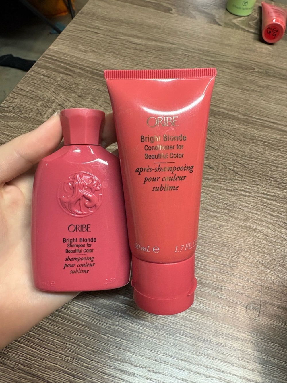 Tribe Bright Blonde Shampoo & Conditioner - Rose Pink Travel Duo